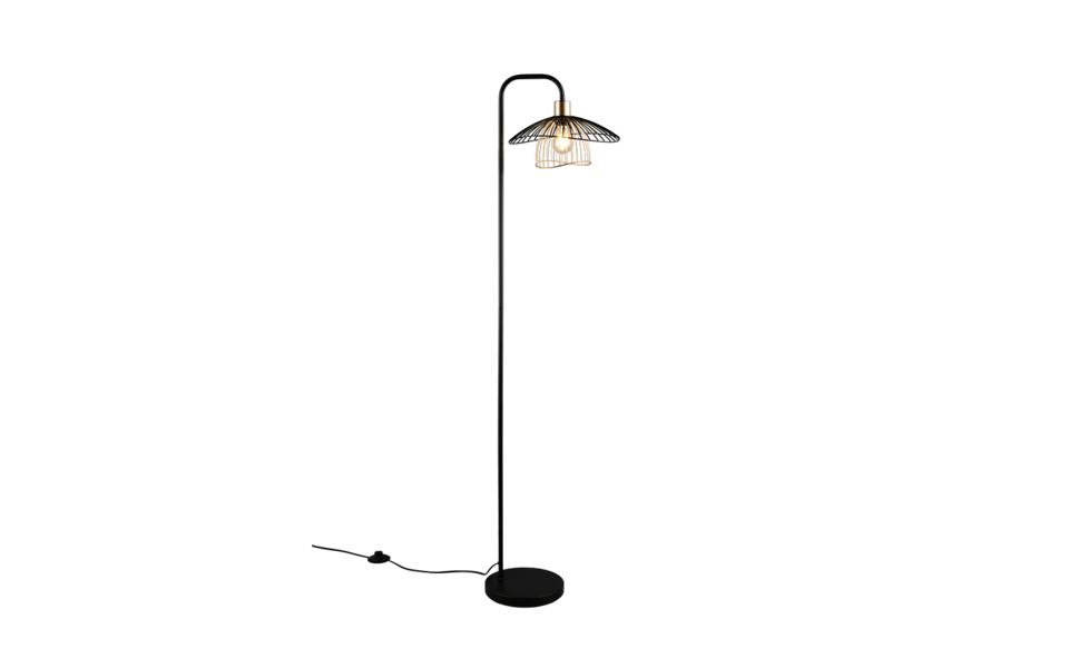 Trio Lighting Trio LAURIS floor lamp | 1x E27 max 40W | black | IP20 | 155 cm