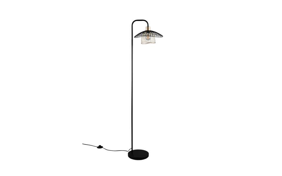 Trio Lighting Trio LAURIS vloerlamp | E27 Fitting | mat zwart | 37,5 x 30 cm | IP20 | excl. 1x E27 | max. 10W Trio Lighting Trio LAURIS vloerlamp | E27 Fitting | mat zwart | 37,5 x 30 cm | IP20 | excl. 1x E27 | max. 10W