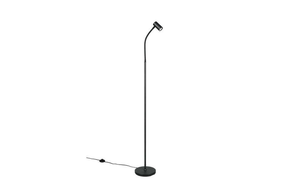 Trio Lighting Trio TARYN vloerlamp | GU10 Fitting | mat zwart | Ø 20 cm | IP20 | excl. 1x GU10 | max. 5W