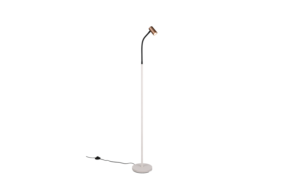 Trio Lighting Trio TARYN vloerlamp | GU10 Fitting | koffie | Ø 20 cm | IP20 | excl. 1x GU10 | max. 5W