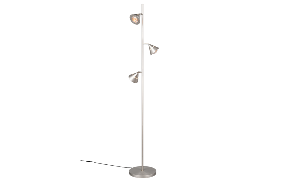 Trio Lighting Trio ROMEO vloerlamp | LED | nikkel mat | Ø 25 cm | IP20 | 3x 5W | 500 lm | 2300+3000+4000K | dimbaar Trio Lighting Trio ROMEO vloerlamp | LED | nikkel mat | Ø 25 cm | IP20 | 3x 5W | 500 lm | 2300+3000+4000K | dimbaar