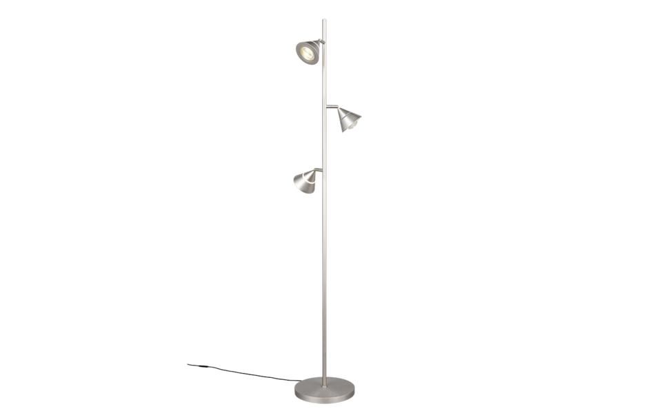 Trio Lighting Trio ROMEO vloerlamp | LED | nikkel mat | Ø 25 cm | IP20 | 3x 5W | 500 lm | 2300+3000+4000K | dimbaar Trio Lighting Trio ROMEO vloerlamp | LED | nikkel mat | Ø 25 cm | IP20 | 3x 5W | 500 lm | 2300+3000+4000K | dimbaar