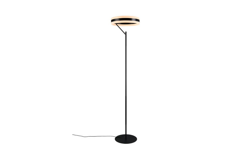 Trio Lighting Trio DIOS vloerlamp | LED | mat zwart | Ø 40 cm | IP20 | 1x 21W | 2500 lm | 2300+3000+4000K | dimbaar