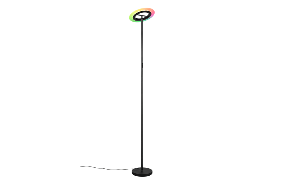 Trio Lighting Trio SAMBA vloerlamp | LED | mat zwart | Ø 29 cm | IP20 | 1x 16,5W | 1900 lm | 2700-6500K | dimbaar Trio Lighting Trio SAMBA vloerlamp | LED | mat zwart | Ø 29 cm | IP20 | 1x 16,5W | 1900 lm | 2700-6500K | dimbaar