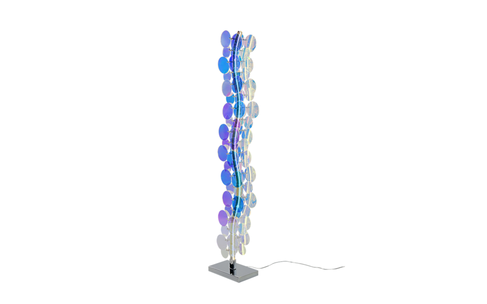 Trio Lighting Trio PULSE vloerlamp | LED | transparant iriserend | 19 x 9,5 cm | IP20 | 1x 18W | 2000 lm | 4000K Trio Lighting Trio PULSE vloerlamp | LED | transparant iriserend | 19 x 9,5 cm | IP20 | 1x 18W | 2000 lm | 4000K