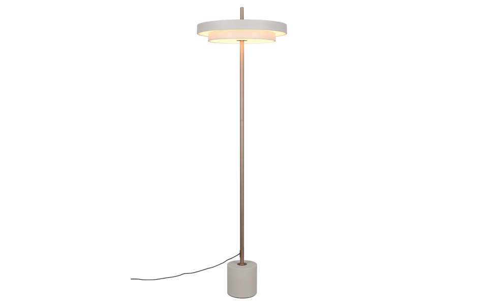 Trio Lighting Trio KEATON vloerlamp | LED | warm grijs | Ø 40 cm | IP20 | 1x 21W | 2400 lm | 2300+3000+4000K | dimbaar Trio Lighting Trio KEATON vloerlamp | LED | warm grijs | Ø 40 cm | IP20 | 1x 21W | 2400 lm | 2300+3000+4000K | dimbaar