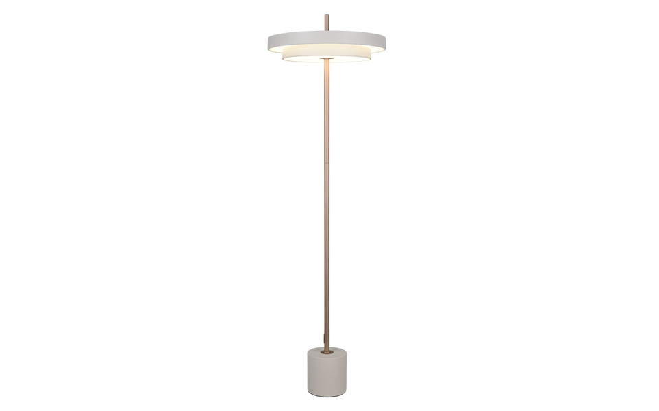 Trio Lighting Trio KEATON vloerlamp | LED | warm grijs | Ø 40 cm | IP20 | 1x 21W | 2400 lm | 2300+3000+4000K | dimbaar Trio Lighting Trio KEATON vloerlamp | LED | warm grijs | Ø 40 cm | IP20 | 1x 21W | 2400 lm | 2300+3000+4000K | dimbaar
