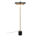 Trio Lighting Trio KEATON floor lamp | 21W | black with gold | Ø 40 cm | IP20 | 138 cm