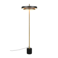 Trio KEATON floor lamp | LED | black/gold | Ø 40 cm | IP20