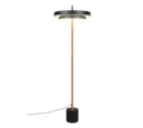 Trio Lighting Trio KEATON floor lamp | 21W | black with gold | Ø 40 cm | IP20 | 138 cm