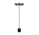 Trio Lighting Trio KEATON floor lamp | 21W | black with gold | Ø 40 cm | IP20 | 138 cm