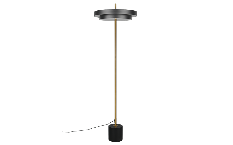 Trio Lighting Trio KEATON floor lamp | 21W | black with gold | Ø 40 cm | IP20 | 138 cm Trio Lighting Trio KEATON floor lamp | 21W | black with gold | Ø 40 cm | IP20 | 138 cm