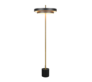 Trio Lighting Trio KEATON floor lamp | 21W | black with gold | Ø 40 cm | IP20 | 138 cm