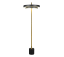Trio Lighting Trio KEATON floor lamp | 21W | black with gold | Ø 40 cm | IP20 | 138 cm