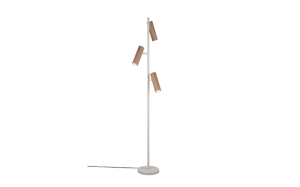 Trio Lighting Trio SOKA vloerlamp | GU10 Fitting | koffie | Ø 37 cm | IP20 | excl. 3x GU10 | max. 10W