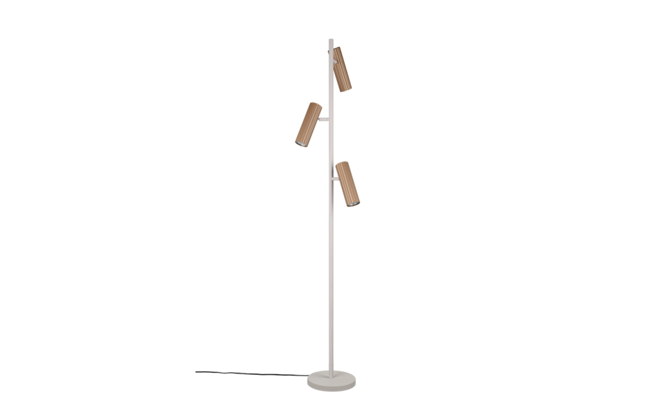 Trio Lighting Trio SOKA vloerlamp | GU10 Fitting | koffie | Ø 37 cm | IP20 | excl. 3x GU10 | max. 10W