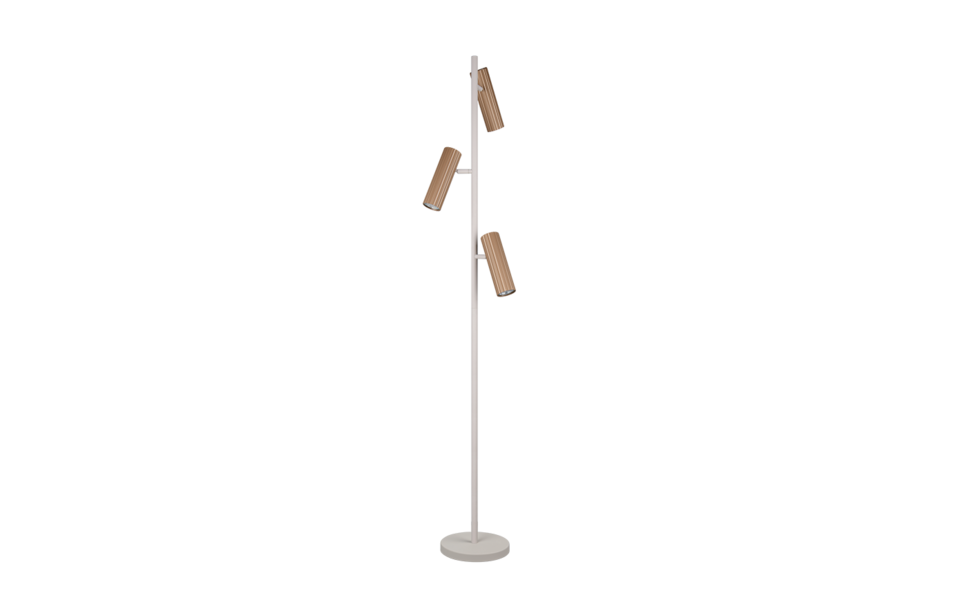 Trio Lighting Trio SOKA vloerlamp | GU10 Fitting | koffie | Ø 37 cm | IP20 | excl. 3x GU10 | max. 10W