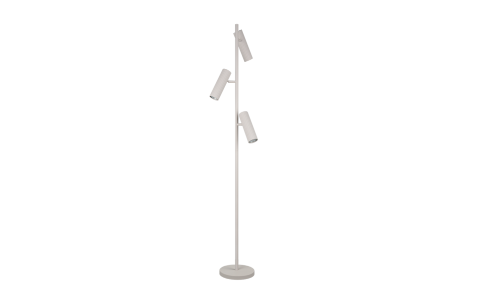 Trio Lighting Trio SOKA vloerlamp | GU10 Fitting | warm grijs | Ø 37 cm | IP20 | excl. 3x GU10 | max. 10W