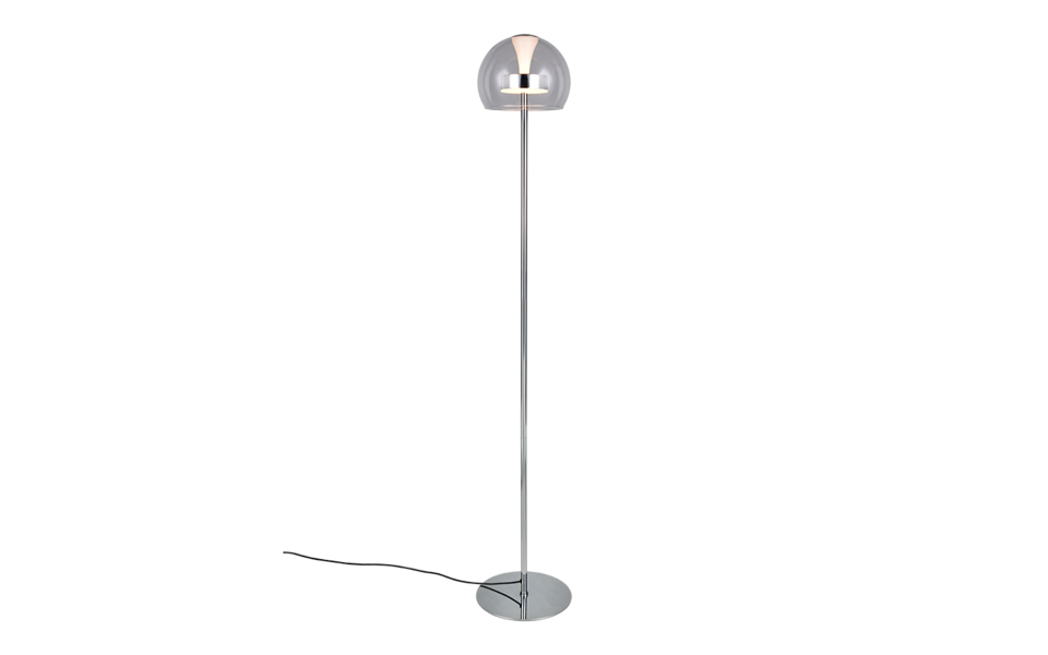 Trio Lighting Trio FLYNT vloerlamp | LED | chroom met transparant | Ø 23 cm | IP20 | 1x 11W | 1150 lm | 2300+3000+4000K | dimbaar Trio Lighting Trio FLYNT vloerlamp | LED | chroom met transparant | Ø 23 cm | IP20 | 1x 11W | 1150 lm | 2300+3000+4000K | dimbaar