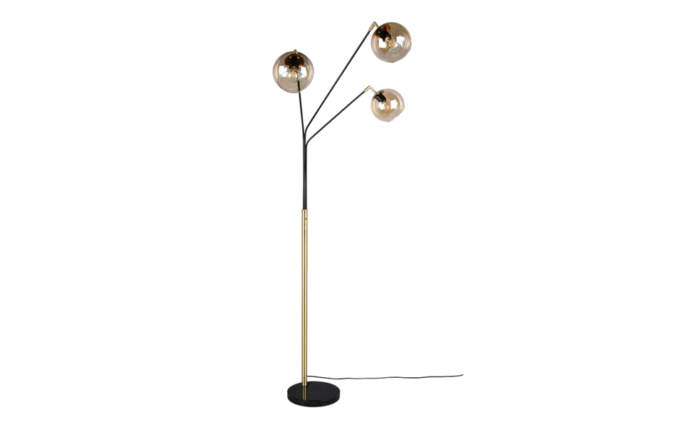 Trio Lighting Trio PAXTON floor lamp | 3x E27 max 40W | black with gold | IP20 | 200 cm Trio Lighting Trio PAXTON floor lamp | 3x E27 max 40W | black with gold | IP20 | 200 cm