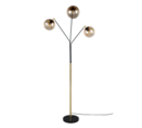Trio Lighting Trio PAXTON floor lamp | 3x E27 max 40W | black with gold | IP20 | 200 cm