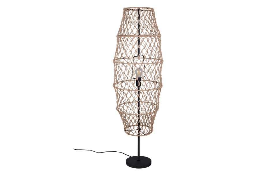 Trio Lighting Trio HIVE vloerlamp | E27 Fitting | mat zwart met natuurlijke afwerking | Ø 38 cm | IP20 | excl. 1x E27 | max. 60W Trio Lighting Trio HIVE vloerlamp | E27 Fitting | mat zwart met natuurlijke afwerking | Ø 38 cm | IP20 | excl. 1x E27 | max. 60W