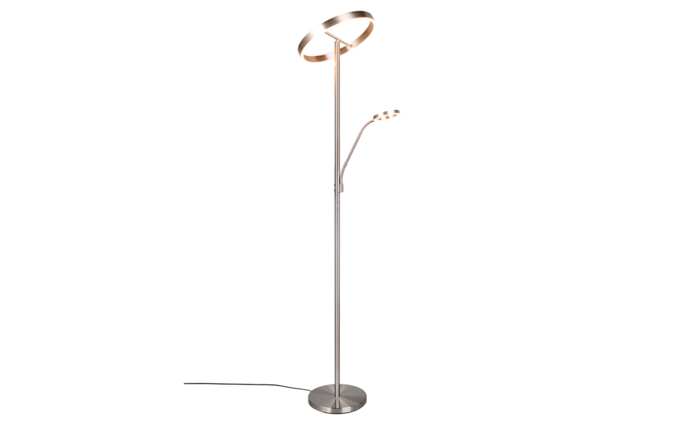 Trio Lighting Trio WILLIS vloerlamp | LED | nikkel mat | Ø 40 cm | IP20 | 39W,5,5W | 4600 lm, 1x 550 lm | 2700+3200+4000K | dimbaar Trio Lighting Trio WILLIS vloerlamp | LED | nikkel mat | Ø 40 cm | IP20 | 39W,5,5W | 4600 lm, 1x 550 lm | 2700+3200+4000K | dimbaar