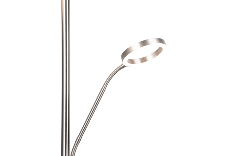 Trio Lighting Trio WILLIS vloerlamp | LED | nikkel mat | Ø 40 cm | IP20 | 39W,5,5W | 4600 lm, 1x 550 lm | 2700+3200+4000K | dimbaar Trio Lighting Trio WILLIS vloerlamp | LED | nikkel mat | Ø 40 cm | IP20 | 39W,5,5W | 4600 lm, 1x 550 lm | 2700+3200+4000K | dimbaar