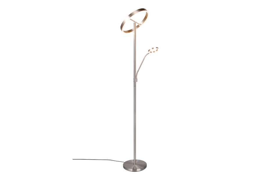 Trio Lighting Trio WILLIS vloerlamp | LED | nikkel mat | Ø 40 cm | IP20 | 39W,5,5W | 4600 lm, 1x 550 lm | 2700+3200+4000K | dimbaar Trio Lighting Trio WILLIS vloerlamp | LED | nikkel mat | Ø 40 cm | IP20 | 39W,5,5W | 4600 lm, 1x 550 lm | 2700+3200+4000K | dimbaar