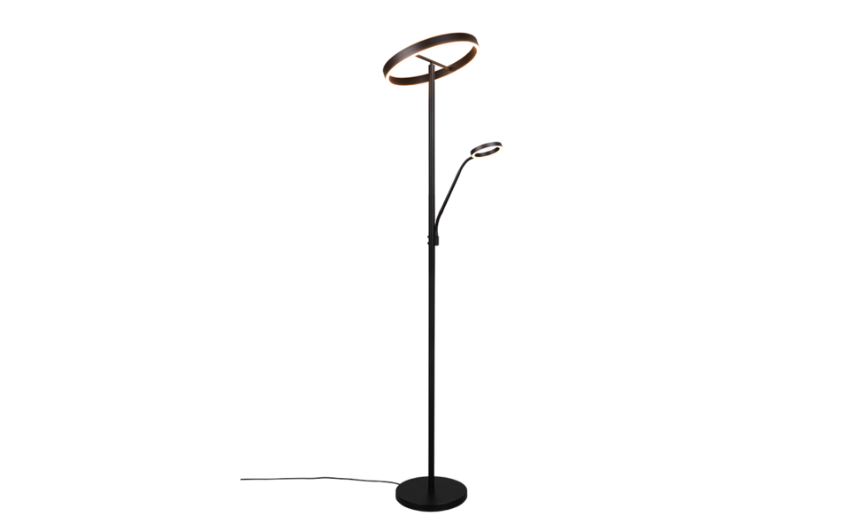 Trio Lighting Trio WILLIS LED floor lamp | 1x 39W 3120 lm 4000K | black | Ø 40 cm | IP20 | 180 cm