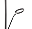 Trio Lighting Trio WILLIS vloerlamp | LED | mat zwart | Ø 40 cm | IP20 | 39W,5,5W | 4600 lm, 1x 550 lm | 2700+3200+4000K | dimbaar