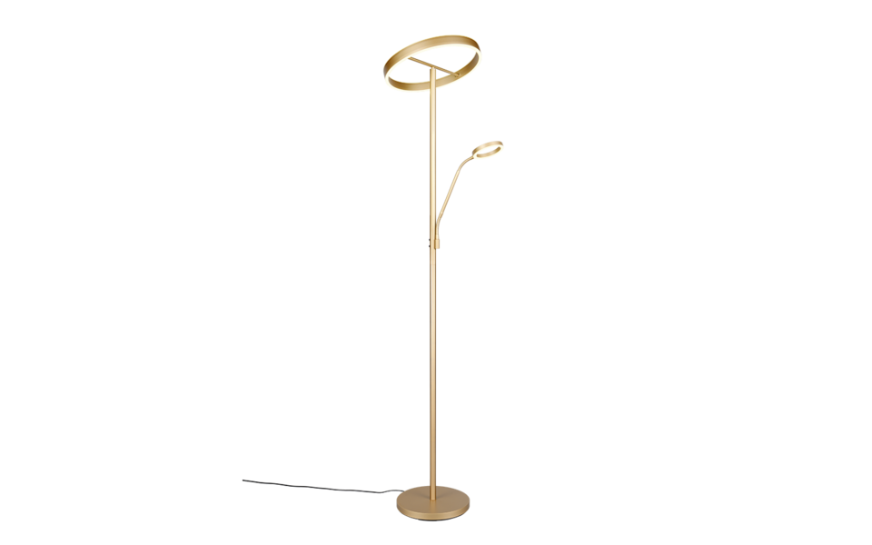 Trio Lighting Trio WILLIS vloerlamp | LED | goudkleurig | Ø 40 cm | IP20 | 39W,5,5W | 4600 lm, 1x 550 lm | 2700+3200+4000K | dimbaar