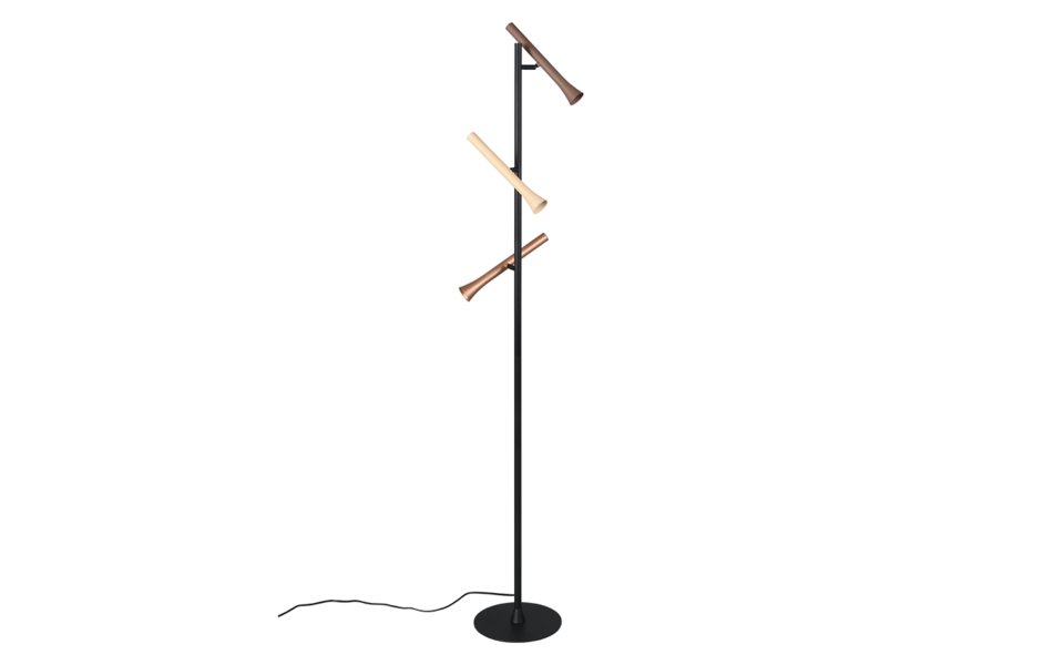 Trio Lighting Trio FIATO LED floor lamp | 3x 3W 350 lm 4000K | Ø 23 cm | IP20 | 150 cm Trio Lighting Trio FIATO LED floor lamp | 3x 3W 350 lm 4000K | Ø 23 cm | IP20 | 150 cm