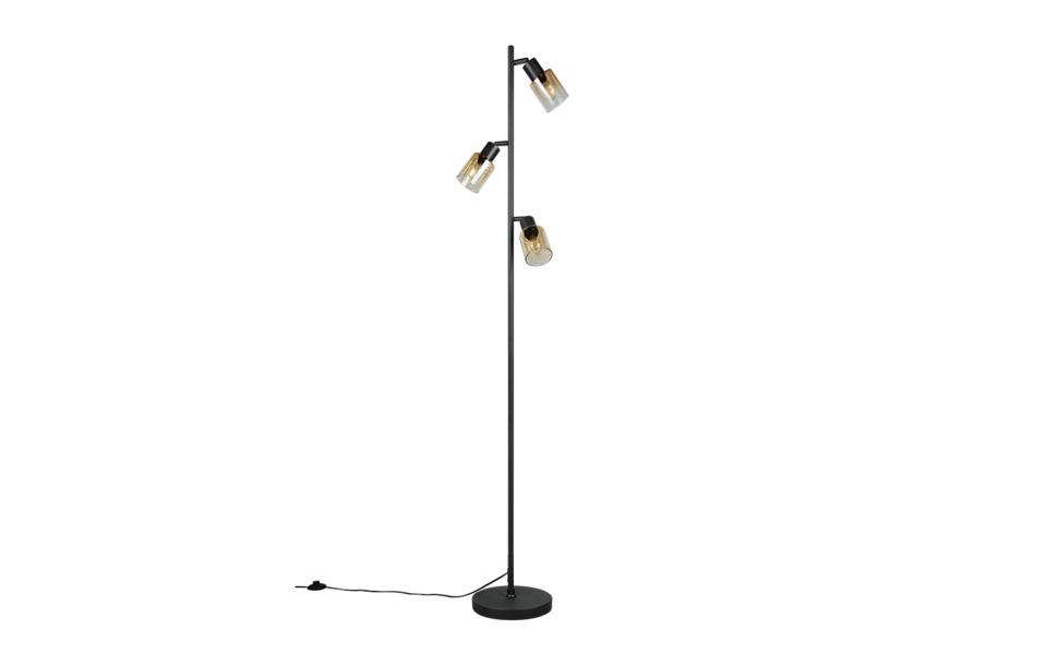 Trio Lighting Trio CADIZ floor lamp | 3x E14 max 40W | black | Ø 23 cm | IP20 | 154 cm
