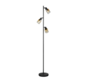 Trio Lighting Trio CADIZ vloerlamp | E14 Fitting | mat zwart met amber | Ø 23 cm | IP20 | excl. 3x E14 | max. 10W