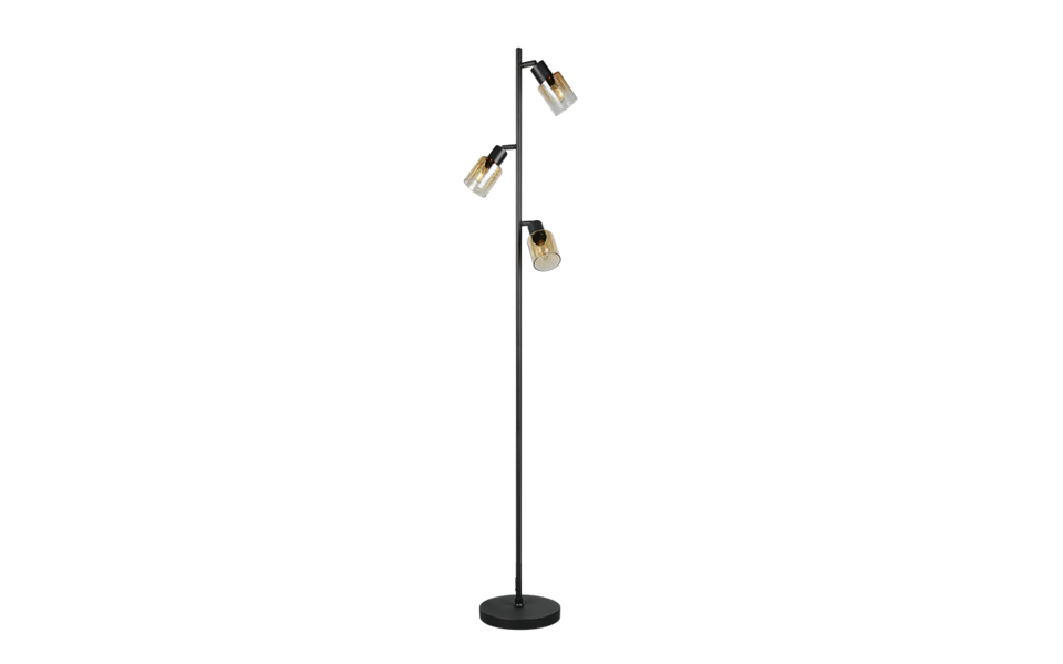 Trio Lighting Trio CADIZ floor lamp | 3x E14 max 40W | black | Ø 23 cm | IP20 | 154 cm
