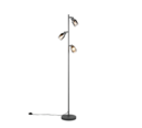 Trio Lighting Trio CADIZ vloerlamp | E14 Fitting | mat zwart met antraciet | Ø 23 cm | IP20 | excl. 3x E14 | max. 10W