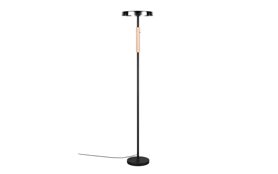Trio Lighting Trio CELESTE vloerlamp | LED | mat zwart met rookkleur | Ø 33 cm | IP20 | 1x 15W | 1750 lm | 3000K | dimbaar