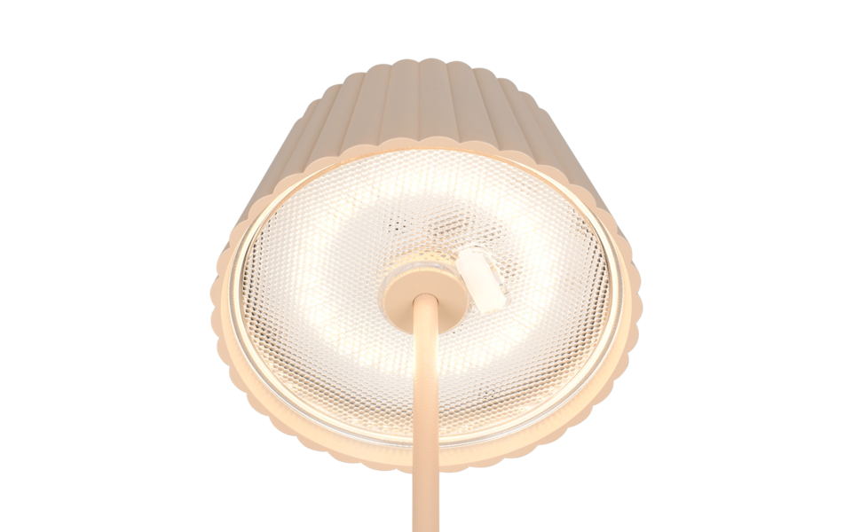 Trio Lighting Trio SUAREZ vloerlamp | LED | zand | Ø 13,5 cm | IP44 | 1x 1,5W | 200 lm | 3000K | dimbaar Trio Lighting Trio SUAREZ vloerlamp | LED | zand | Ø 13,5 cm | IP44 | 1x 1,5W | 200 lm | 3000K | dimbaar