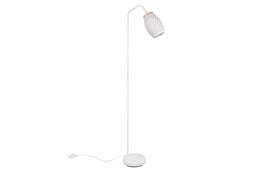 Trio Lighting Trio BIDAR vloerlamp | E27 Fitting | wit mat | Ø 22 cm | IP20 | excl. 1x E27 | max. 10W