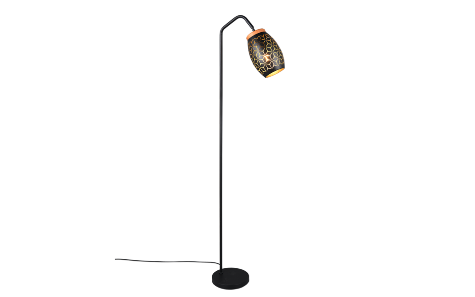 Trio Lighting Trio BIDAR floor lamp | 1x E27 max 40W | black with gold | Ø 22 cm | IP20 | 147 cm Trio Lighting Trio BIDAR floor lamp | 1x E27 max 40W | black with gold | Ø 22 cm | IP20 | 147 cm