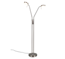 Trio Lighting Trio MONZA vloerlamp | LED | nikkel mat | Ø 25,5 cm | IP20 | 2x 12W | 1400 lm | 2300+3000+4000K | dimbaar