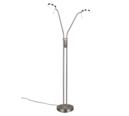 Trio Lighting Trio MONZA vloerlamp | LED | nikkel mat | Ø 25,5 cm | IP20 | 2x 12W | 1400 lm | 2300+3000+4000K | dimbaar