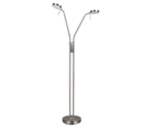 Trio Lighting Trio MONZA vloerlamp | LED | nikkel mat | Ø 25,5 cm | IP20 | 2x 12W | 1400 lm | 2300+3000+4000K | dimbaar