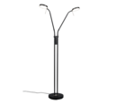 Trio Lighting Trio MONZA LED floor lamp | 2x 11W 1200 lm 4000K | black | Ø 25.5 cm | IP20 | 160 cm