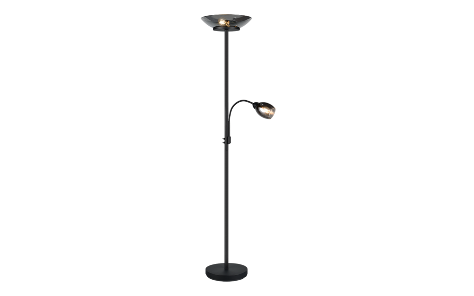 Trio Lighting Trio GERRY floor lamp | 2x E27 max 40W | black | Ø 34 cm | IP20 | 180 cm