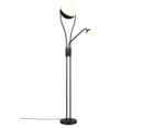 Trio Lighting Trio CHRIS LED floor lamp | 1x 18W 2000 lm 3000K | black | Ø 25 cm | IP20 | 180 cm