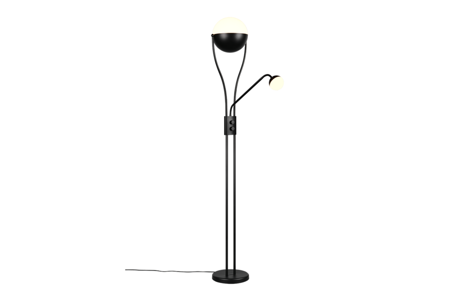 Trio Lighting Trio CHRIS vloerlamp | LED | mat zwart | Ø 30 cm | IP20 | 18W,3,8W | 2000 lm, 1x 350 lm | 3000K | dimbaar