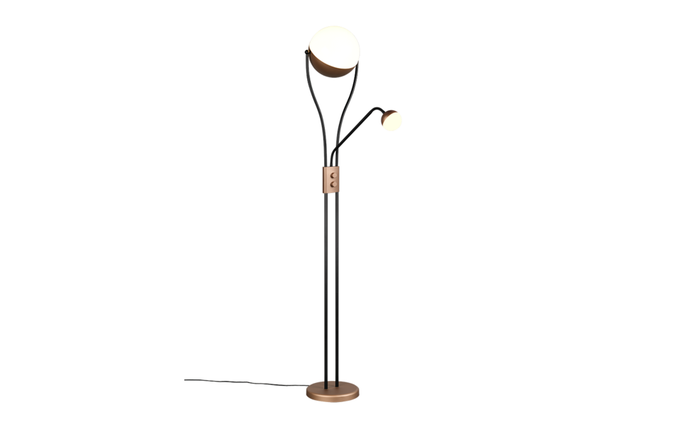 Trio Lighting Trio CHRIS LED floor lamp | 1x 18W 2000 lm 3000K | mocha brown | Ø 25 cm | IP20 | 180 cm