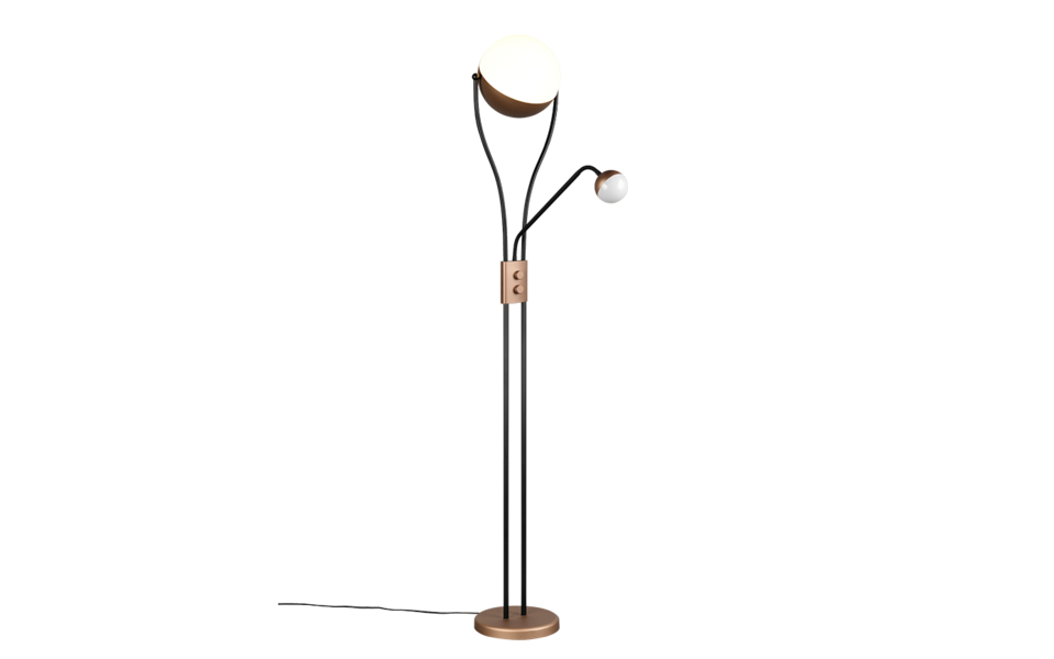 Trio Lighting Trio CHRIS LED floor lamp | 1x 18W 2000 lm 3000K | mocha brown | Ø 25 cm | IP20 | 180 cm